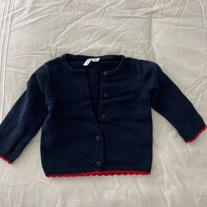 janie and jack navy sweater with red teim